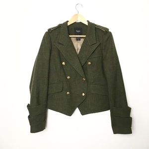 SMYTHE les vestes deep green wool military jacket